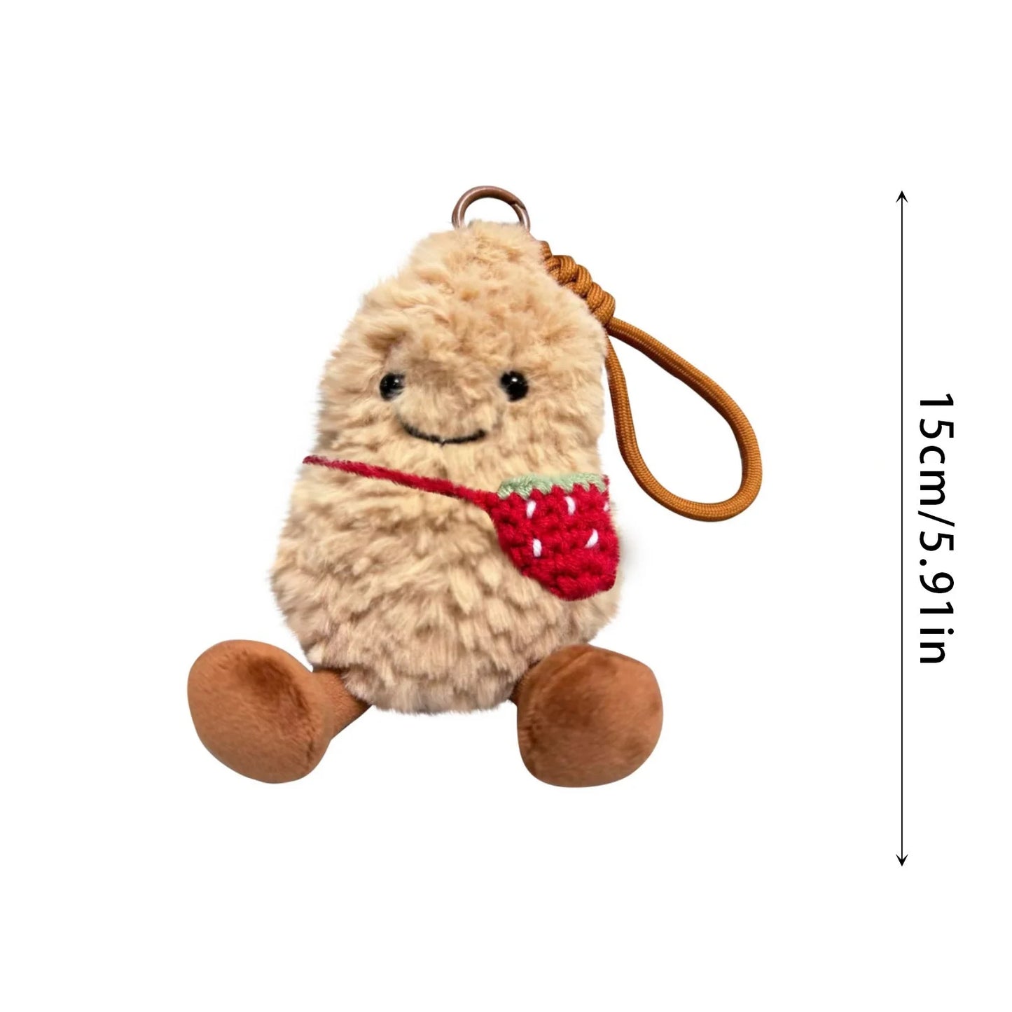 Jelly Cat Keychain Kawaii Plush Toys Cartoon Dolls Children's Gifts Novelty Funny Keychain For Hanging On Mobile Phones Or Bags