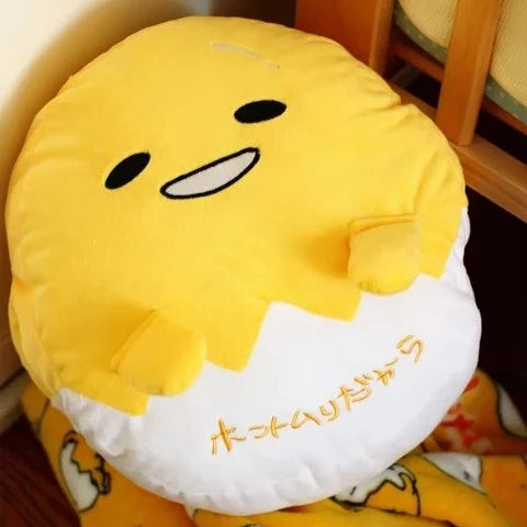 Cute Gudetama Plush Toy Lovely Stuffed Japanese Style Pillow Blanket Warm Hand Pillow Back Cushion Anime Plushies Xmas Gifts