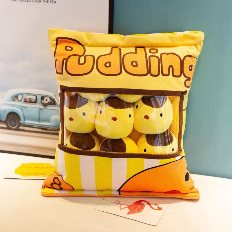 Cartoon a bag of snacks doll throw pillow Internet celebrity ins snack bag plush toy creative office pillow Lovely holiday gift