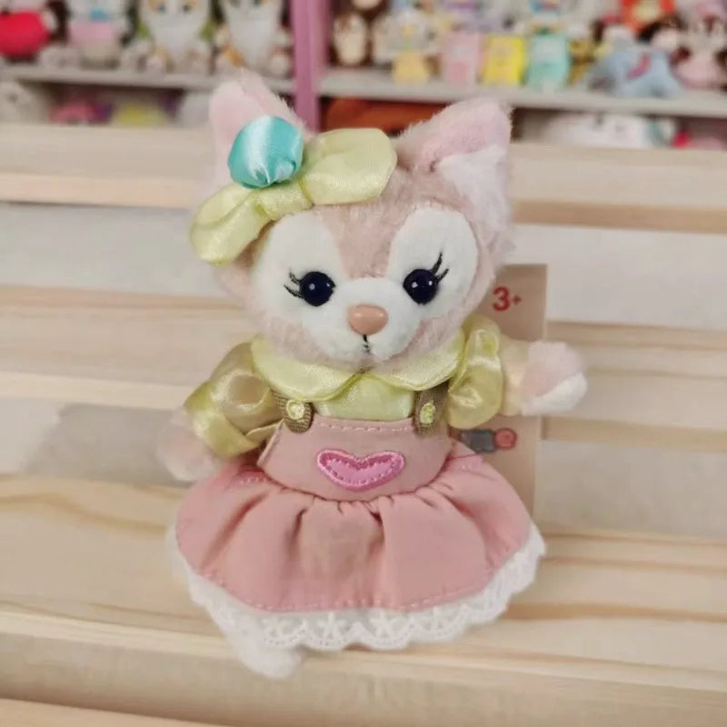 Disney Linabell Cartoon Lazy Series 13cm Kawaii Linabell Plush Doll Pendant Keychain Doll Decoration Birthday Gift Keyring