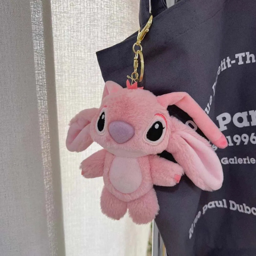 16cm Disney Stitch Doll Keychain Plush Toy Backpack Pendant  Anime Lilo & Stitch Children's Toy Soft Comfortable Stuffed Doll