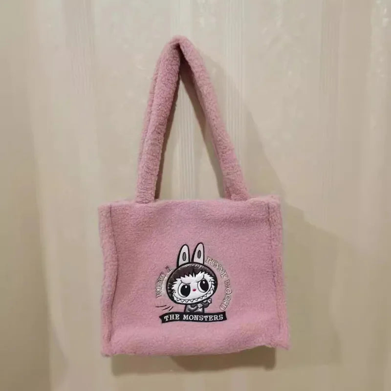 New Labubu Single Shoulder Bag With Large Capacity Tony Mart Plush Toy Grab Doll Bag Collection Wholesale Cute Women'S Gifts