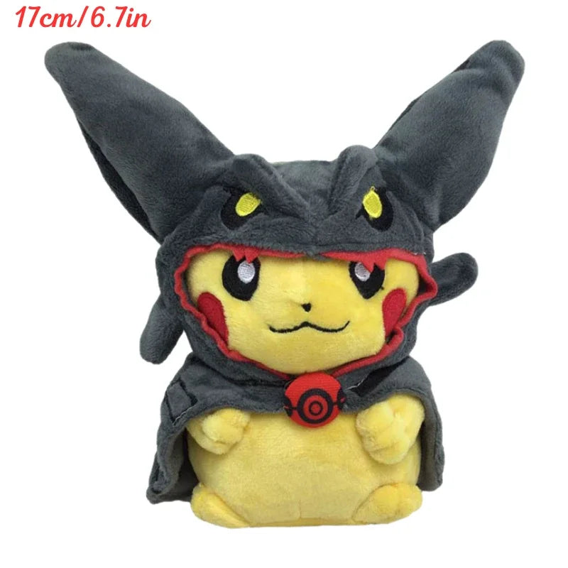 Pokemon Pikachu Cosplay Plush Toys Charizard Snorlax Garchomp Tyranitar Hydreigon Anime Eevee Lapras Morpeko Peluche Doll Gifts