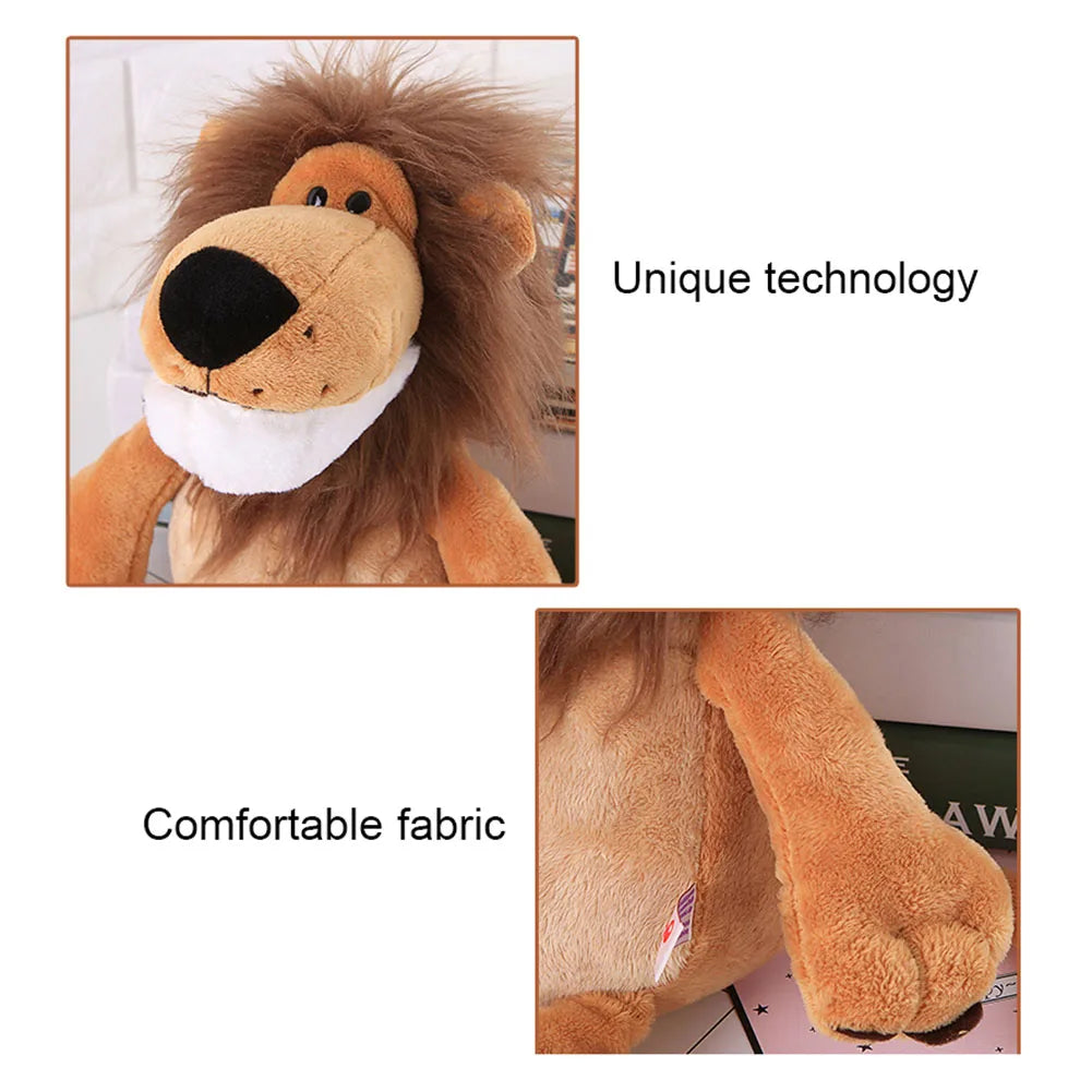 25cm Cute Jungle Animal Plush Toys Stuffed Lion Elephant Giraffe Monkey Plush Doll Toys for Kids Baby Children Birthday Gift