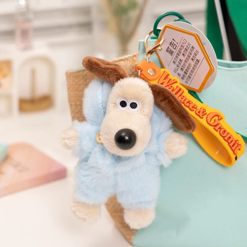 miniso Gromit Plush Doll Wallace Toy Cute Dogs Bag Pendant Key Chain Anime Puppy Stuffed Dolls Xmas Gift Can Change Clothes