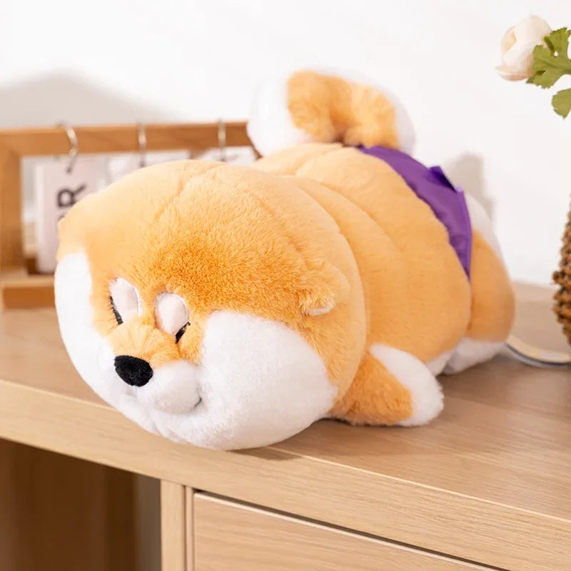 Cute Cartoon Akita Dog Plush Toy Soft Shiba Inu Puppy Stuffed Animal Dolls Accompany Baby Sleeping Pillow For Girls Kids Gifts