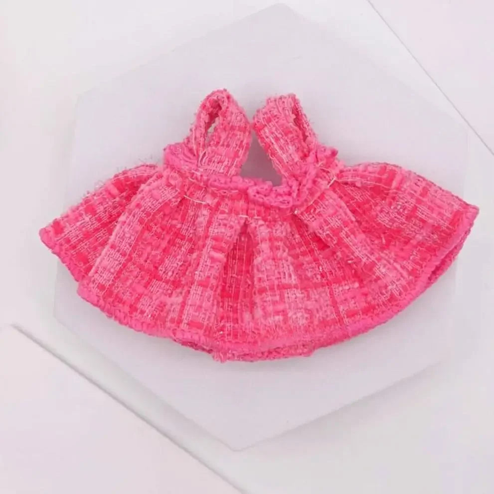 Mini Plush Doll'S Clothes Outfit Accessories For Korea Kpop Exo Labubu V1 V2 Idol strap skirt Clothing Gift