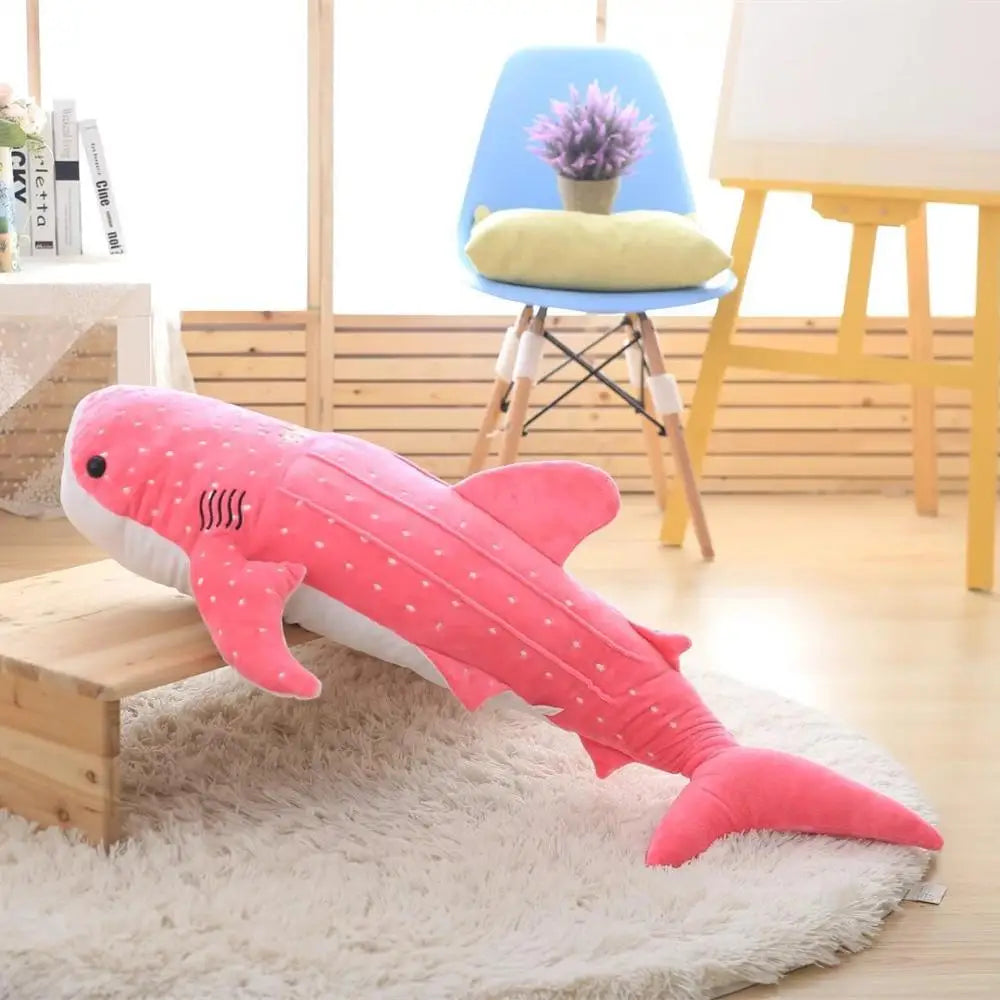 150cm Large Size Soft Shark Plush Toy Big Creative Blue Whale Stuffed Soft Shark Sea Fish Plush Pillow Lovely Children Baby Doll