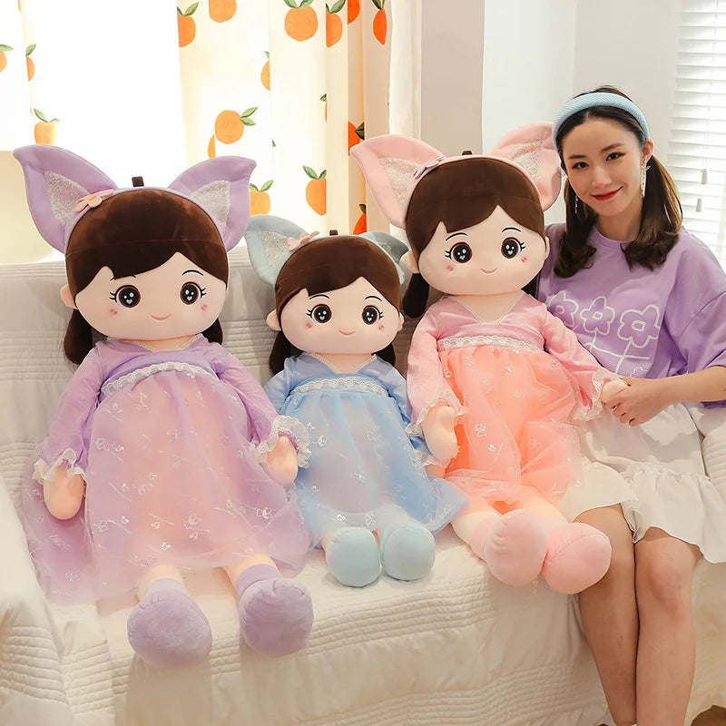 40-110CM Lovely Princess Girls Doll Plush Toys Soft Flower Skirt Spring Cute Children Toy Christmas Birthday Gift Toys for Girls