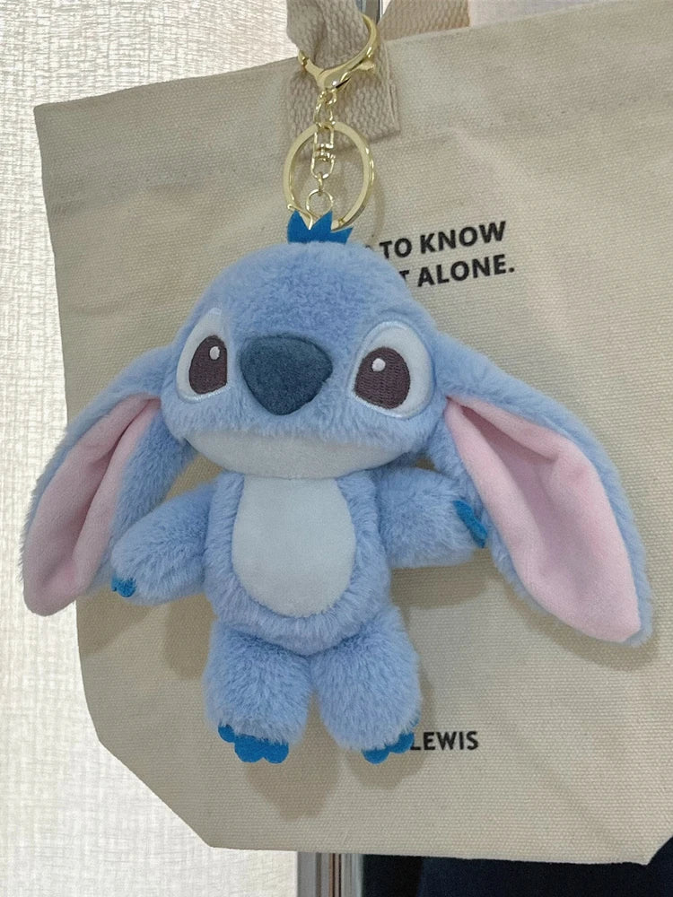 Cute Stitch Plush Toy - Lovely Lilo & Stitch Doll Angel for Girl's Bag Pendant Key Chain