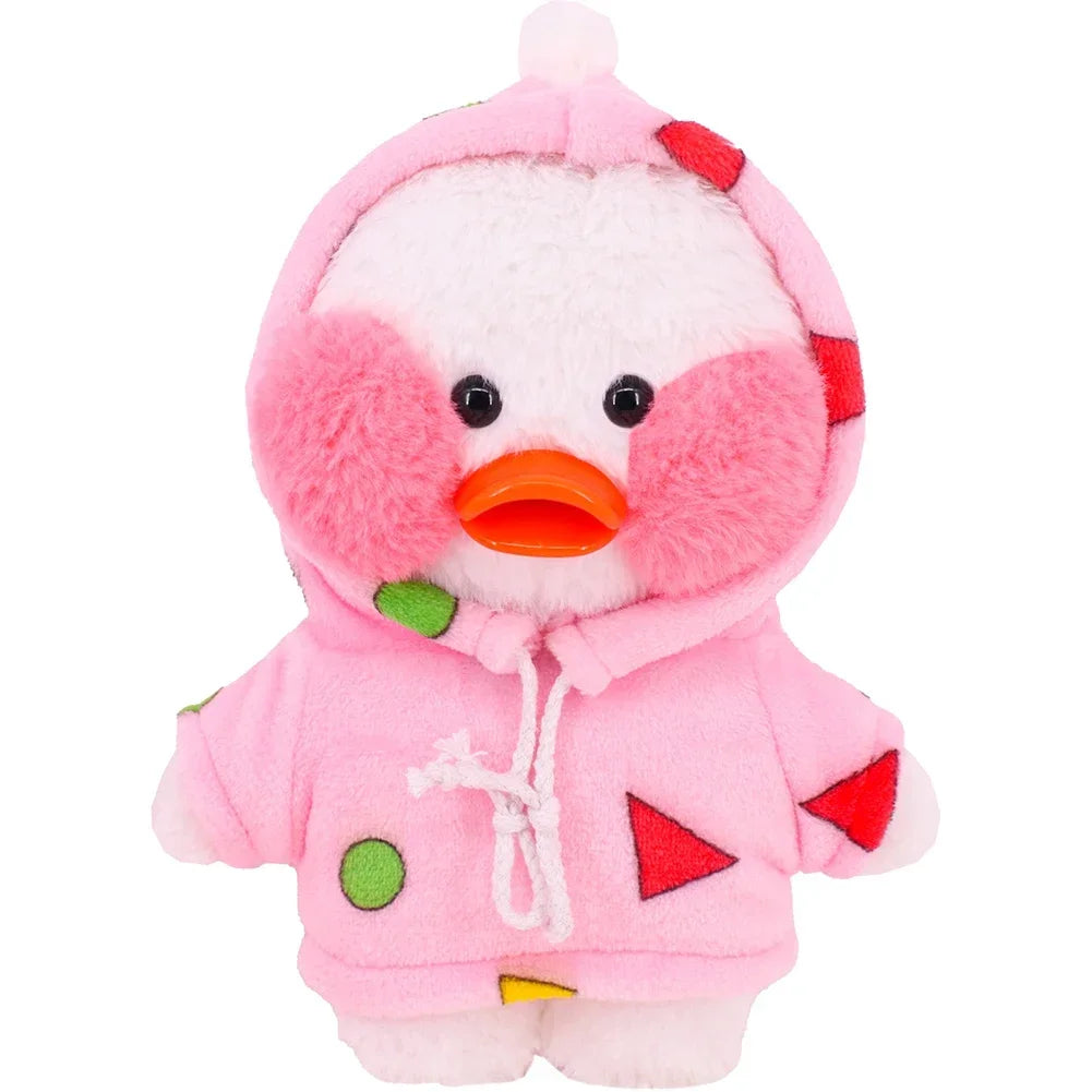 30cm Cute Plush Doll'S Clothes Outfit Accessories For Cafe LaLafanfan Duck Clothes Doll Jumpsuit Color Match Hoodies Girl`s Gift