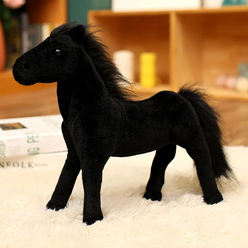 20/30/40cm Cartoon Simulation Horse Plush Foal Toys Anime Animal Stuffed Dolls Kawaii Home Decor Kids Xmas Birthday Gifts