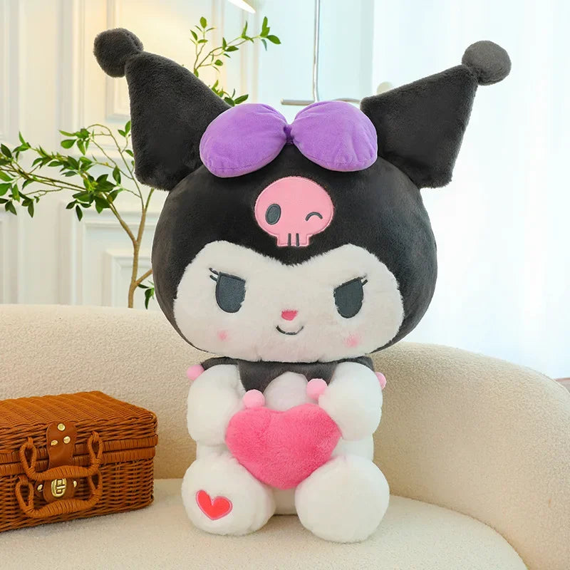 35/50/65cm Cartoon Sanrio Anime Love Kuromi My Melody Cinnamoroll Plush Toys Pillow Kawaii Stuffed Soft Plushine Doll Gifts