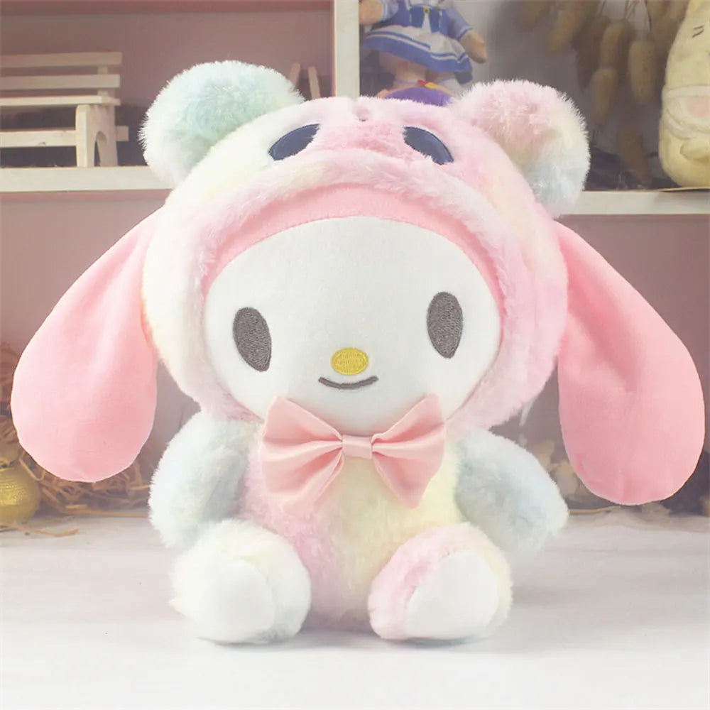 20CM Japanese Anime Sanrio Plush Toys Lovely Mymelody Kuromi Cinnamorol Soft Stuffed Doll Plushie Pillow Baby Christmas Gift