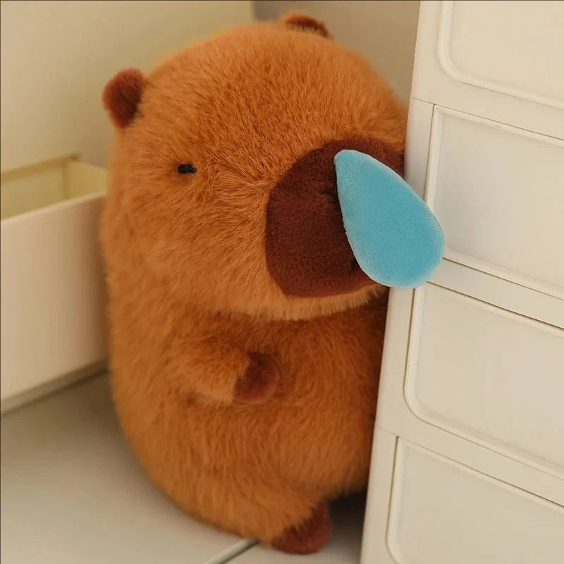 Cute Capybara Plush Toy with Stretchable Snot K Simulation Animal Plush Plush Toy Doll Children's Gift Turtle Capybara Fruit Dol