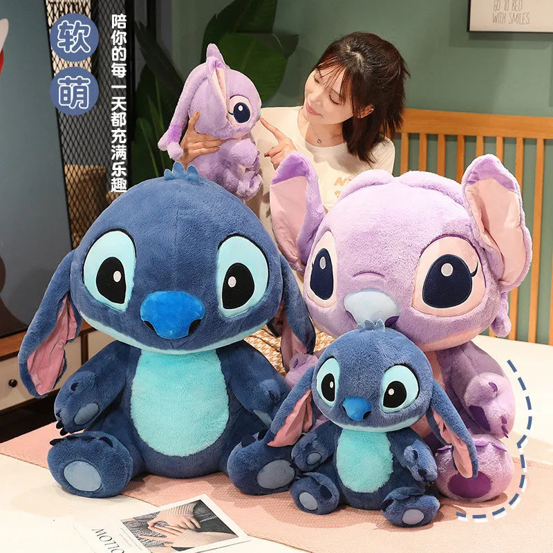 35/45/60/80cm Big Size Disney Lilo & Stitch Plush Toy Stitch Stuffed Movie Anime Stitch Angel Doll Comfortable Plushies Kid Gift