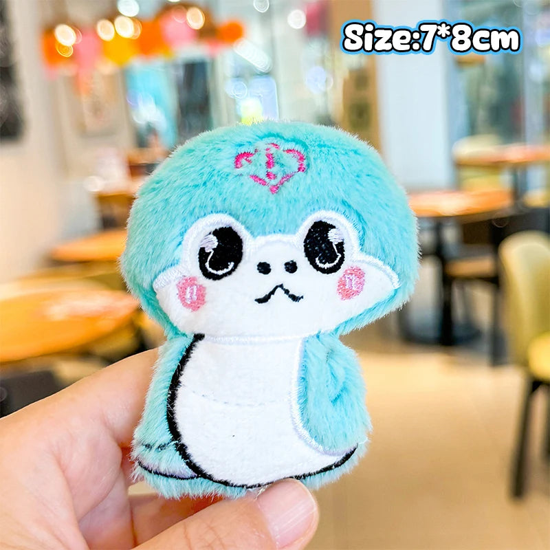 Chinese Style Cute Zodiac Snake Plush Keychain Cartoon Snake Pendant Keychain Bag Decoration Fashion Creative Snake Brooch