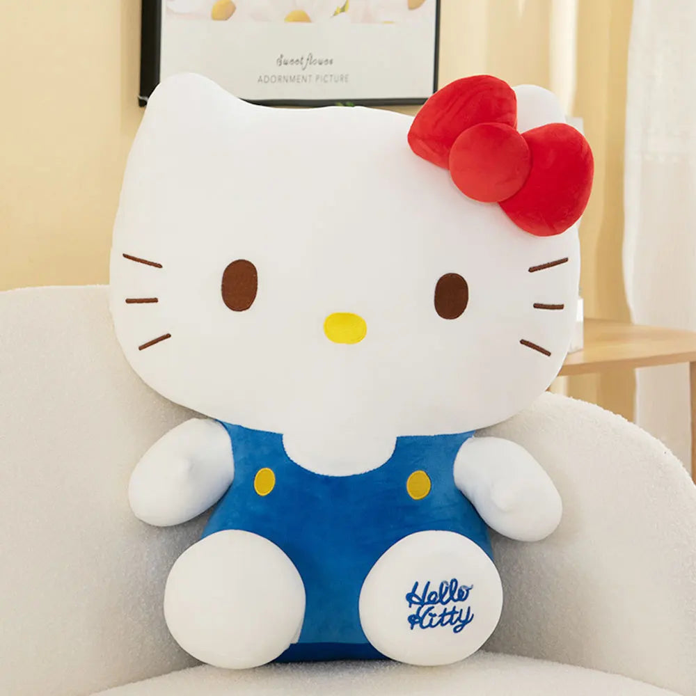 35CM Kawaii Hello Kitty Plush Toys Cute Anime Sanrio Sunflower Kt Cat Plushies Doll Room Decoration Dolls Baby Christmas Gift