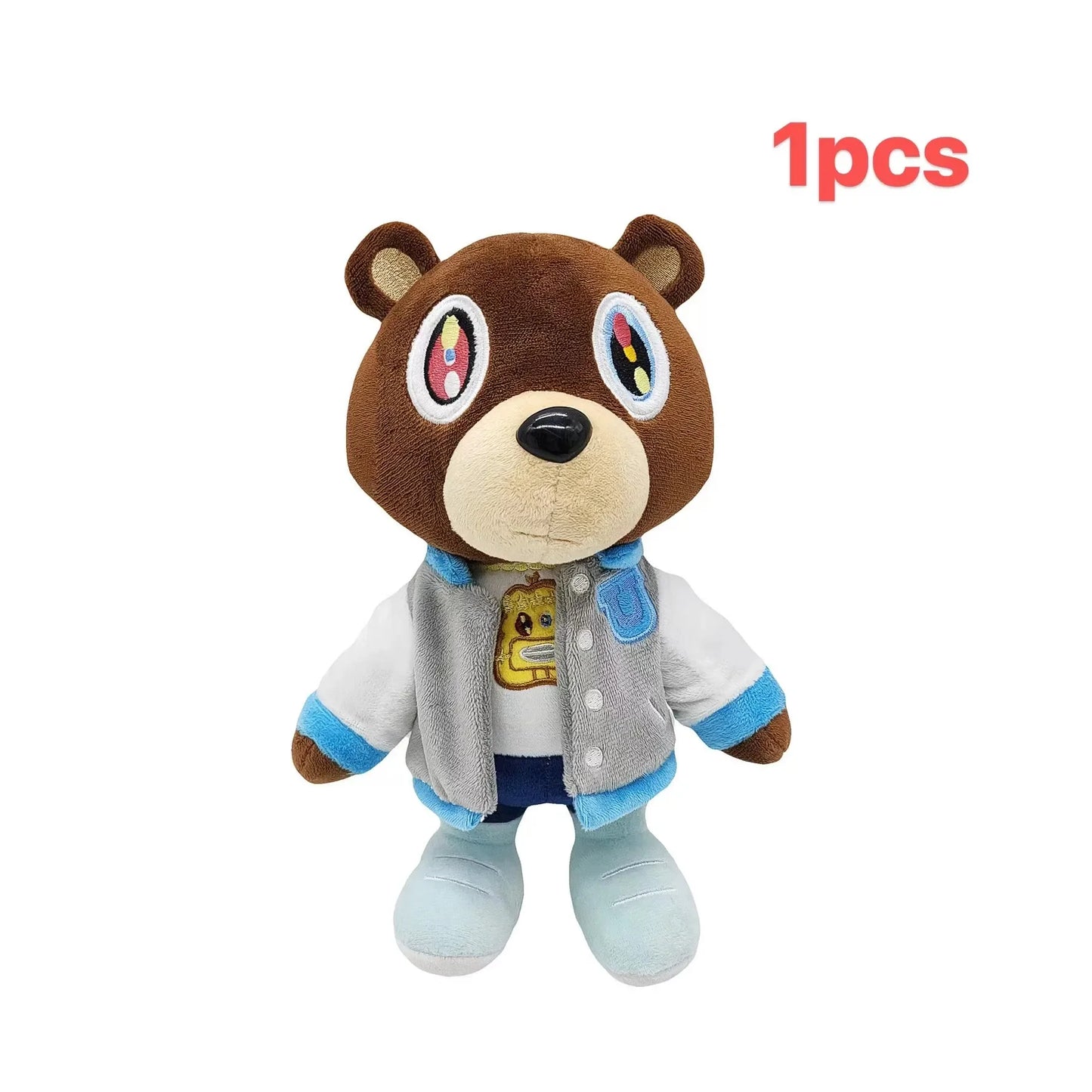 Cool Kanye Teddy Bear, Dropout Plush Toy, West Graduation, Soft Plush Room Decoration, Birthday Gift, New Arrivals, 26cm,