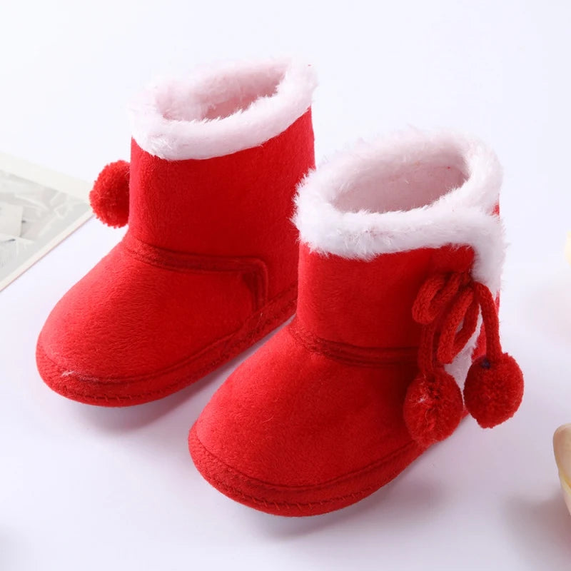 Winter Snow Baby Boots Newborn Warm Booties Soft Sole First Walkers Shoes for Baby Girls Boys Infant Shoes Toddler 0-18Months