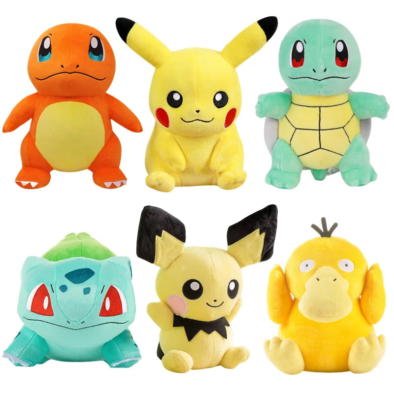 Pikachu Squirtle Psyduck Charmander Bulbasaur Jolteon Peluche Regalos Festivales Plush Toys 20CM