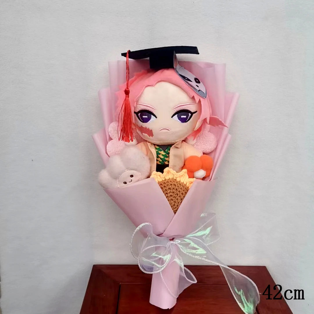 Japanese Anime Ghost Slayer: Blade Plush Bouquet Doll Tanjiro Nezuko Game Peripheral Birthday Valentine's Day Graduation Gift