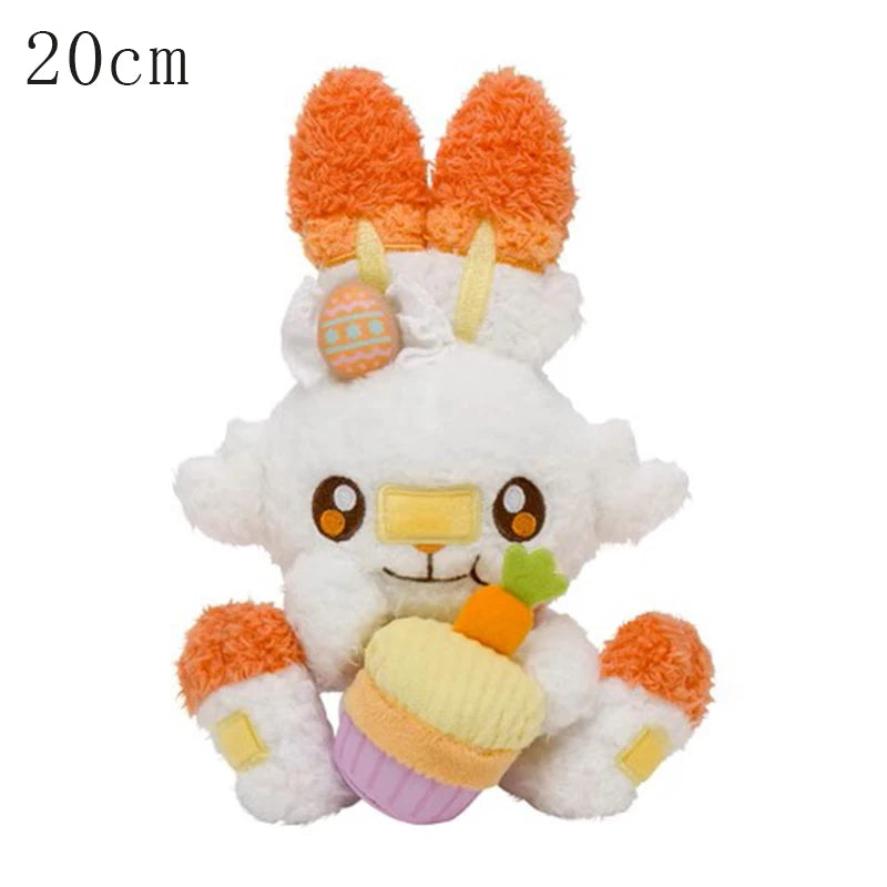 Original Pokemon Plush Easter Series Wreath Pikachu Eevee Scorbunny Sylveon Ponyta Pawmi Plushies Toys Hobbies Kids Xmas Gifts