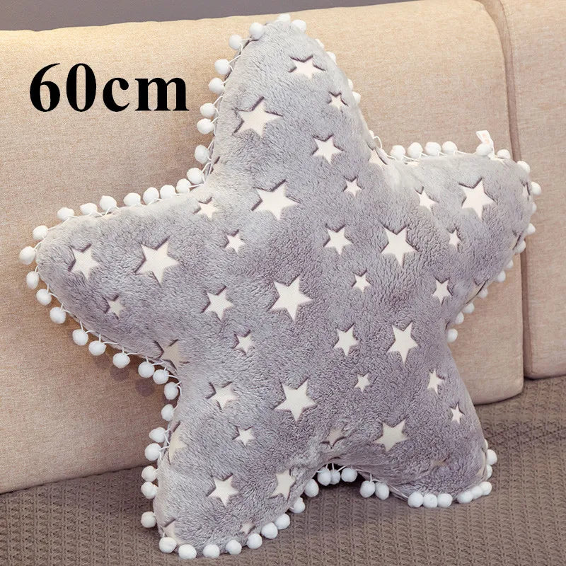 INS Plush Sky Series Luminous Cloud Moon Star Pillow Soft Cushion Kawaii Stuffed Plush Toys For Children Baby Kids Toy Girl Gift