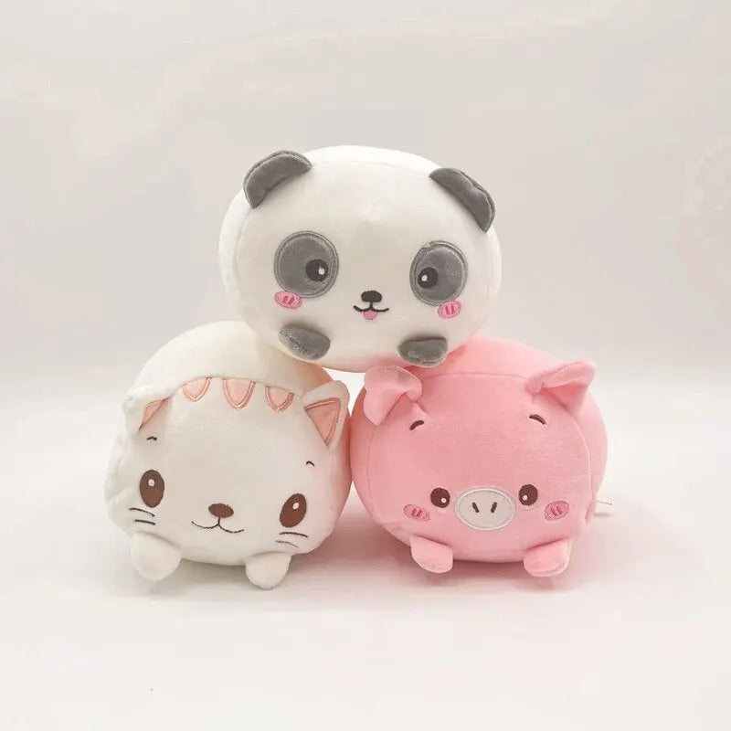 Super Soft Animal Cartoon Pillow 20cm Cute Fat Pig Cat Bear Plush Toy Stuffed Lovely Throw Doll Kids Birthyday Gift