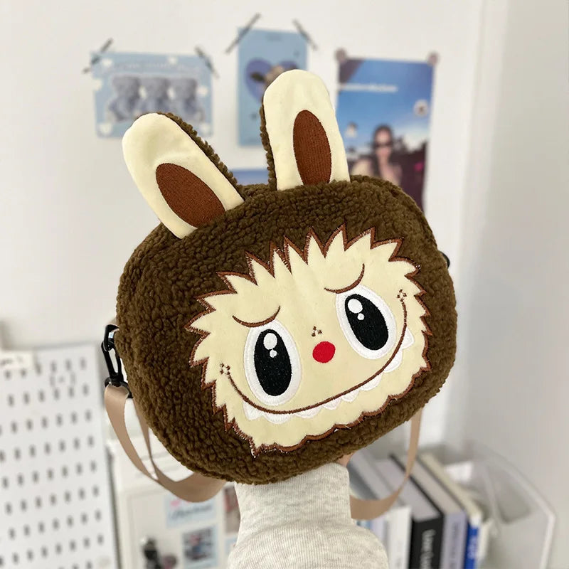 New Labubu Single Shoulder Bag With Large Capacity Tony Mart Plush Toy Grab Doll Bag Collection Wholesale Cute Women'S Gifts