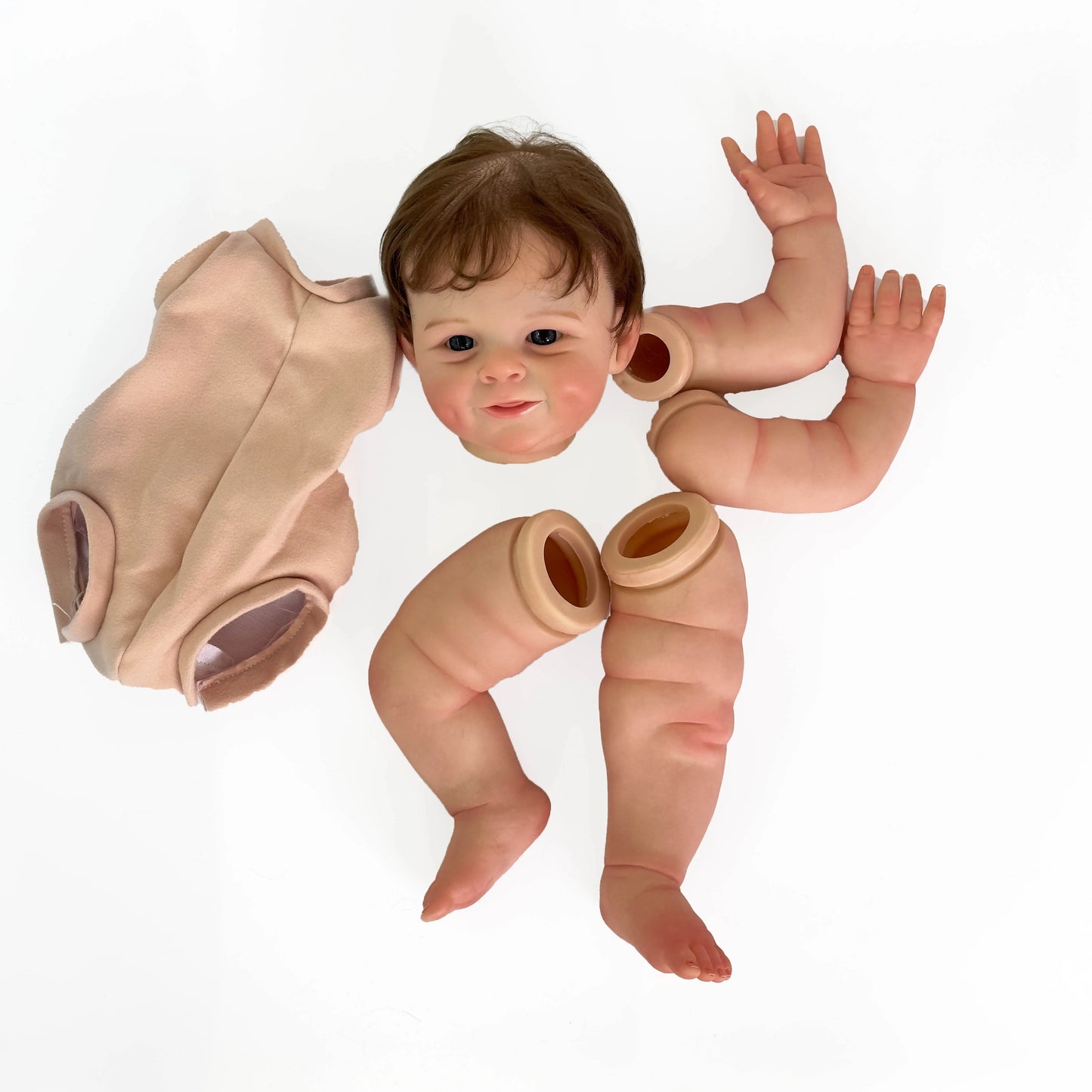 NPK 22inch Reborn Doll kit Shaya Popular Sweet Face painted Doll kit Unfinished Doll parts with Hand Root Hair