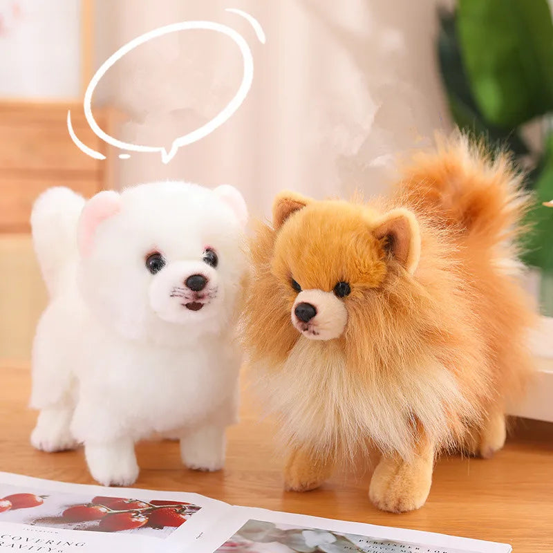 New Premium Cute Plush Pomeranian Dog Real Life Toystuffed Animals Soft Puppy Pet Doll Children Kids Girls Lovely Gift