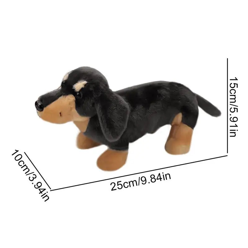 Stuffed Dachshund Cartoon Sausage Dog Doll 9.84-Inch Children Sleeping Comfort Doll Soft Plush Throw Pillow For Home Living Room