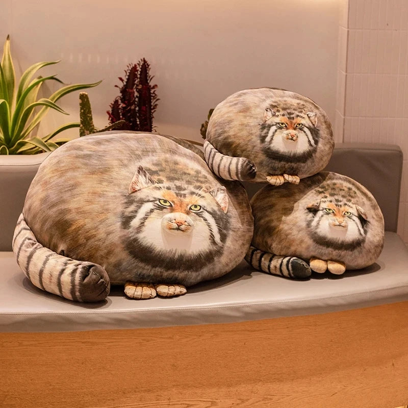 30/40/50cm Kawaii Simulation Wild Animals Otocolobus Manul Doll Pillow Super Soft Stuffed Cat Toys Cushion Nice Birthday Present