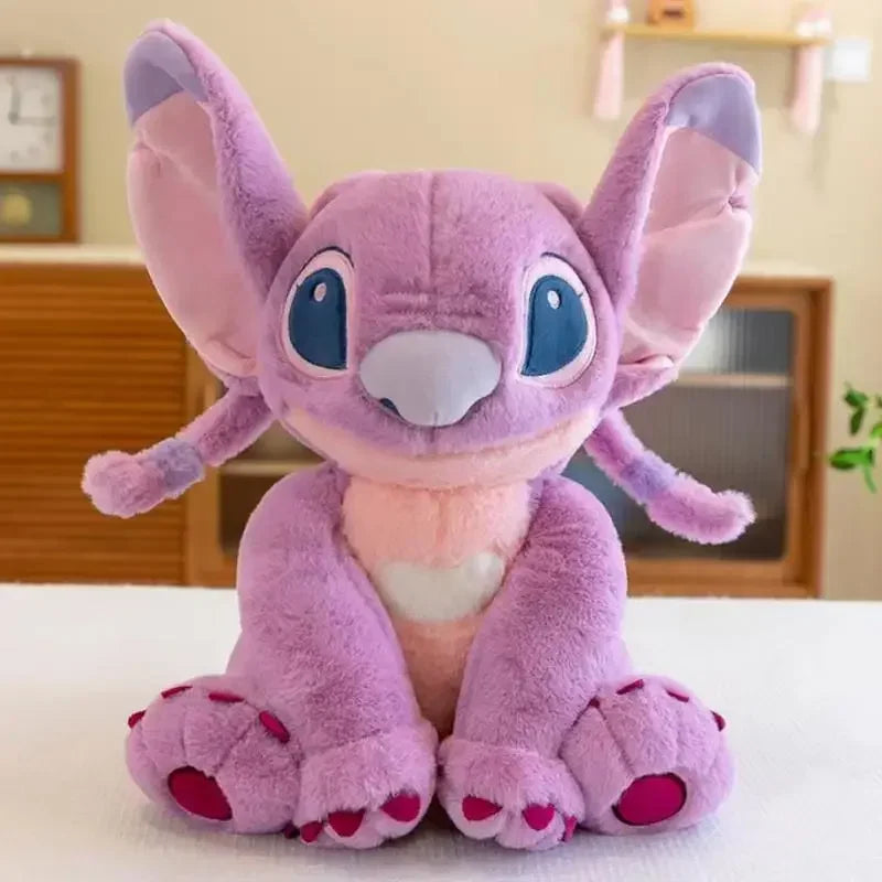 Stitch Plush Toy Doll Cartoon Anime Disney Stitch Large Pillow Doll Gift Pillow Toy Funny Big Ear Pink Blue Color Stitch Doll