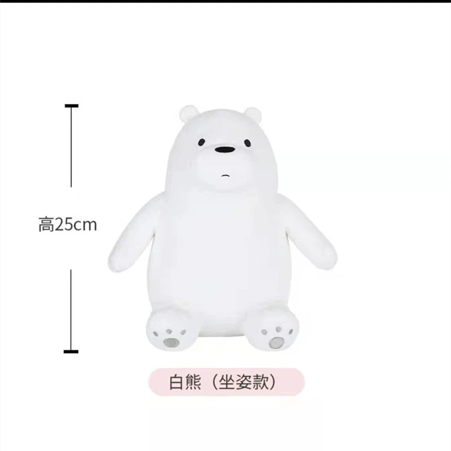 We Bare Bears Plush Toy Sitting vs Standing Grizzly Panda IceBear Cartoon Stuffed Animal Toys Doll For Kid Gift