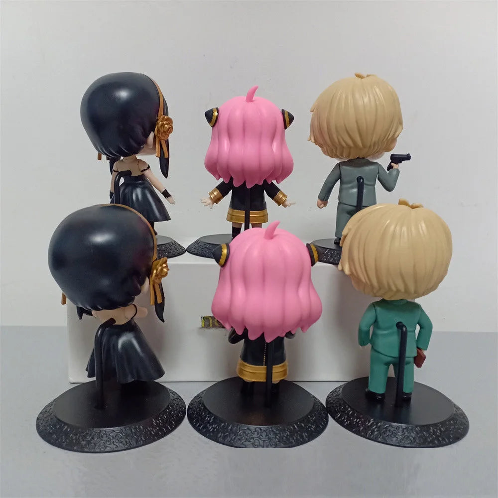 6Pcs SPY x FAMILY Anime Figures Anya Forger Loid Forger Yor Forger SPY FAMILY Pvc Action Figure Model Toys Doll Collection Toy