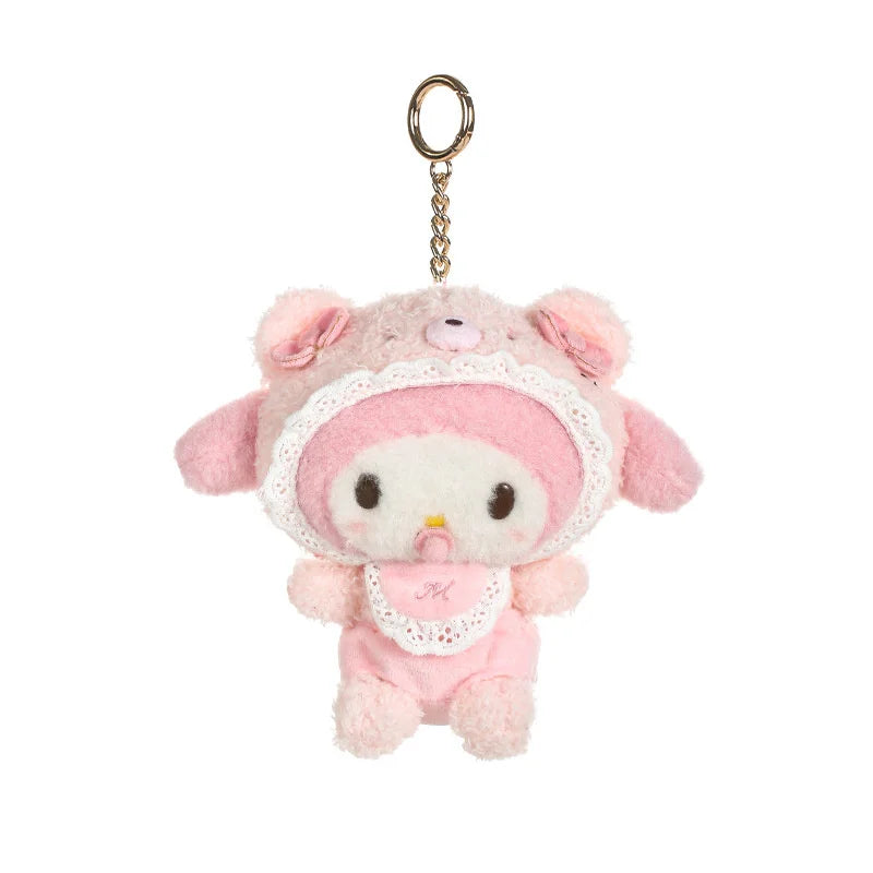 Kawaii Sanrio Hello Kitty My Melody Cinnamoroll 15Cm Plush Doll Pendant Baby Series Keychain Bag Pendant 20Cm Doll Birthday Gift