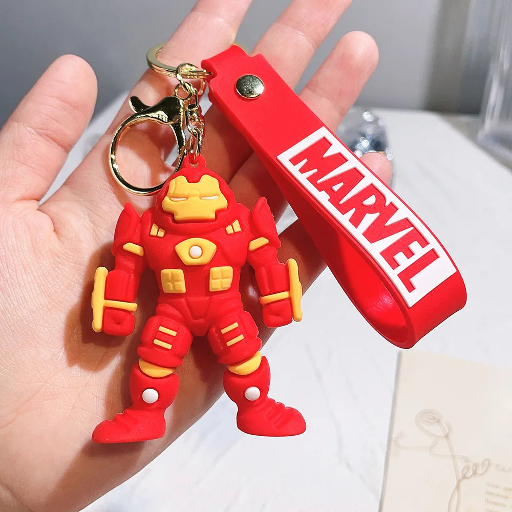 Disney Cartoon Avengers Spider Man Keychain Captain America Car Keychain Marvel Keyring Birthday Gift