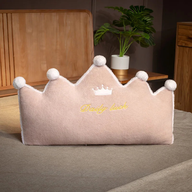 ins Crown Shaped Giant Pillow Stuffed Soft Colorful Seat Cushion Home Bed Sofa Baby Girls Sleepy Pillow Kawaii Valentine Gift