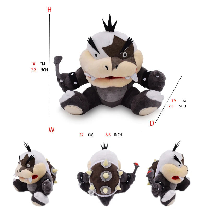 super Mario Bros Plush Toys Wonder Bowser Jr Meowser Lemmy Iggy Bowser Anime Stuffed Cartoon Peluche Dolls Kids Gifts