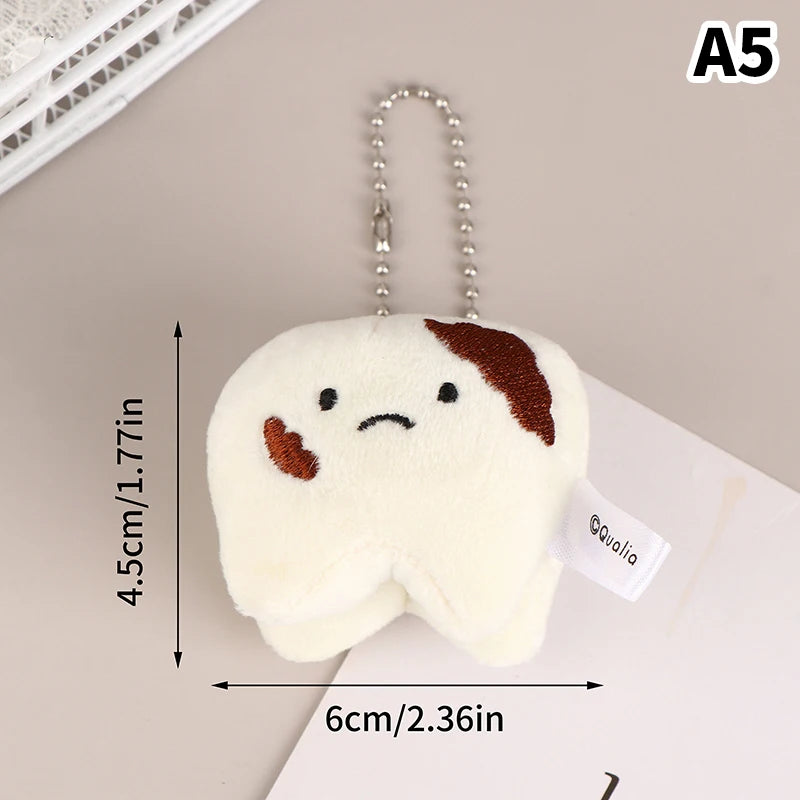 Cute Fun Plush Doll Toy Cartoon Stuffed Tooth Toothpaste Toothbrush Dolls Keychain Bag Pendant For Kids Gifts