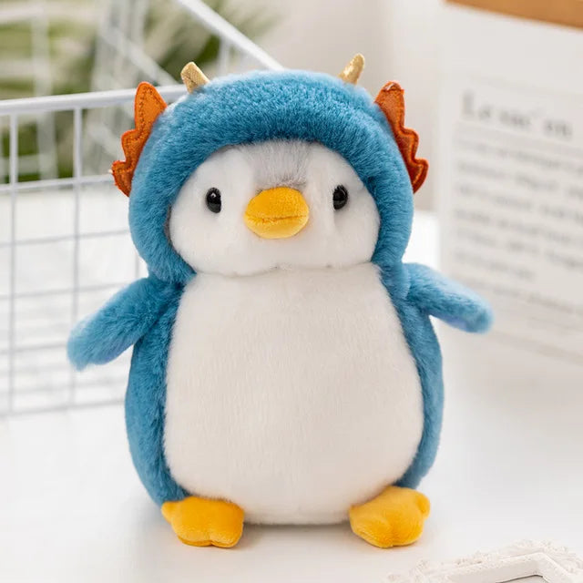 1pc Kawaii Penguin Plush Toys Soft Stuffed Penguin with Unicorn /Dinosaur/Rabbit Costume Toys For Baby Girls Birthday Gift Party