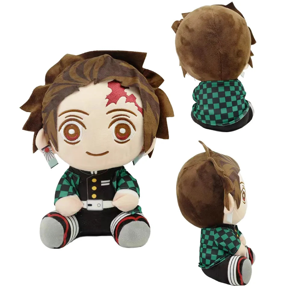 19cm Japan Anime Demon Slayer Akaza Rui Iguro Obanai Tanjirou Kamado Nezuko Agatsuma Zenitsu Plush Toys Doll Peluche Gift