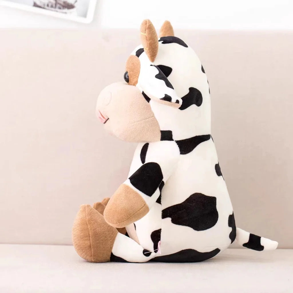 Small Cow Plush Toy 25-35cm Soft PP Cotton Stuffed Animal Cartoon Doll Kids Birthday Holiday Gift