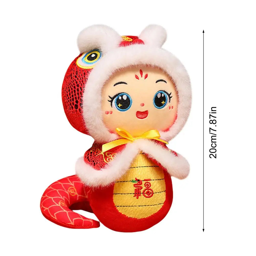 2025 Year of the Snake Plush Toy Lucky Mascot Chinese New Year Snake Stuffed Animal doll for Lunar Year Spring Festival Gifts