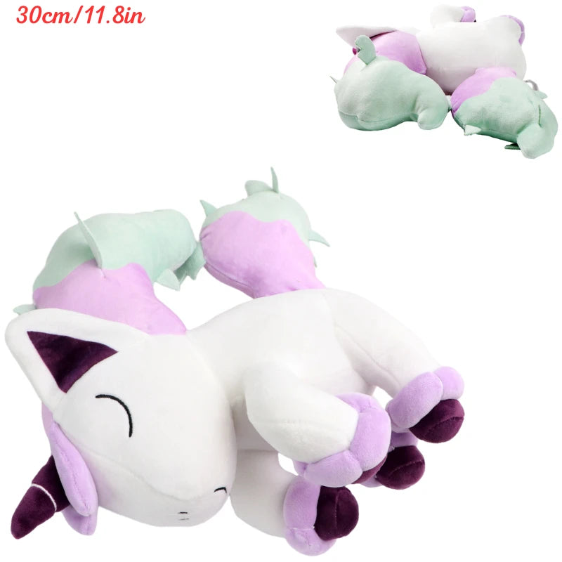 Kawaii Pokemon Sleeping Gengar Eevee Cubone Chikorita Soft Plush Toys Cute Anime Lucario Vaporeon Charmander Peluche Dolls Gifts