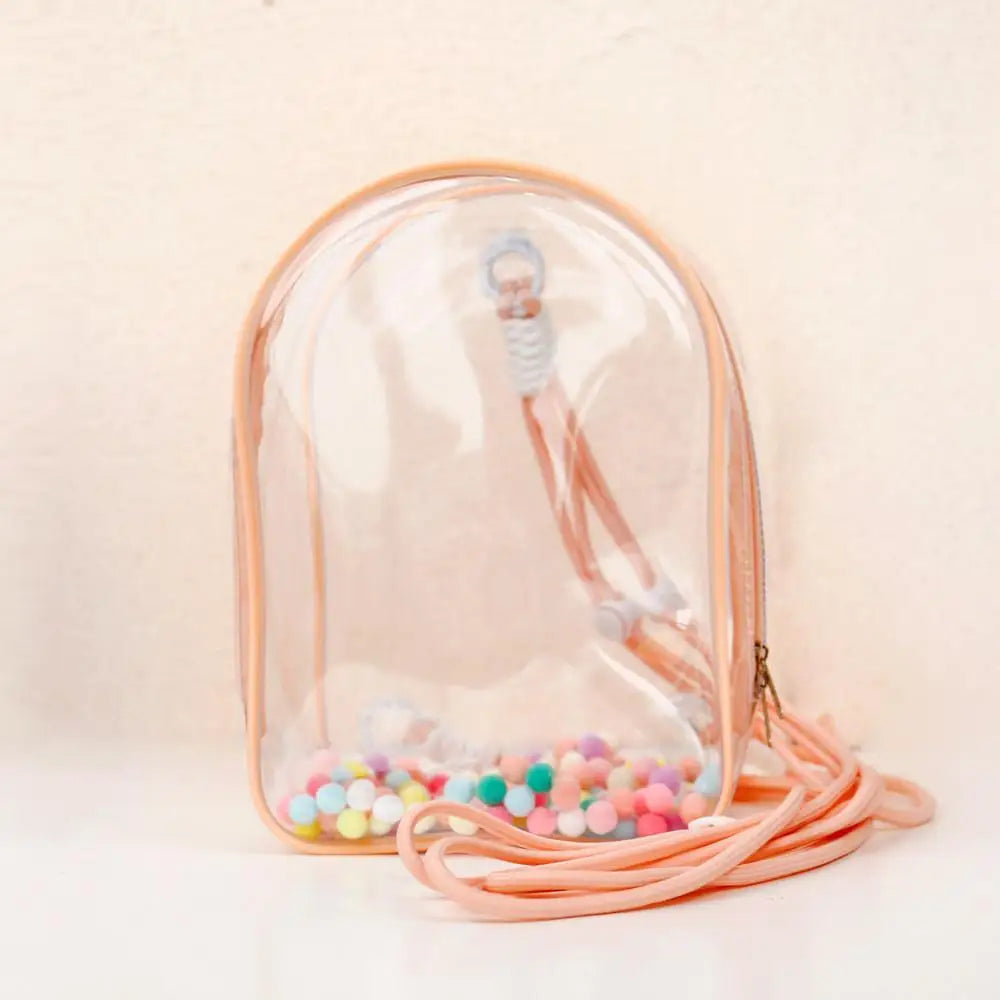 Small Doll Storage Bag Outdoor Doll Bag Waterproof Portable Carrying Case PVC Clear Doll Display Bag for 20cm Doll