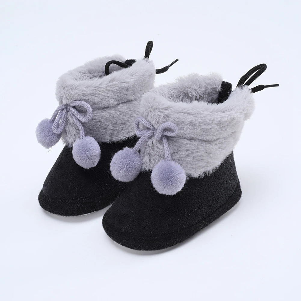 Winter Snow Baby Boots Newborn Warm Booties Soft Sole First Walkers Shoes for Baby Girls Boys Infant Shoes Toddler 0-18Months