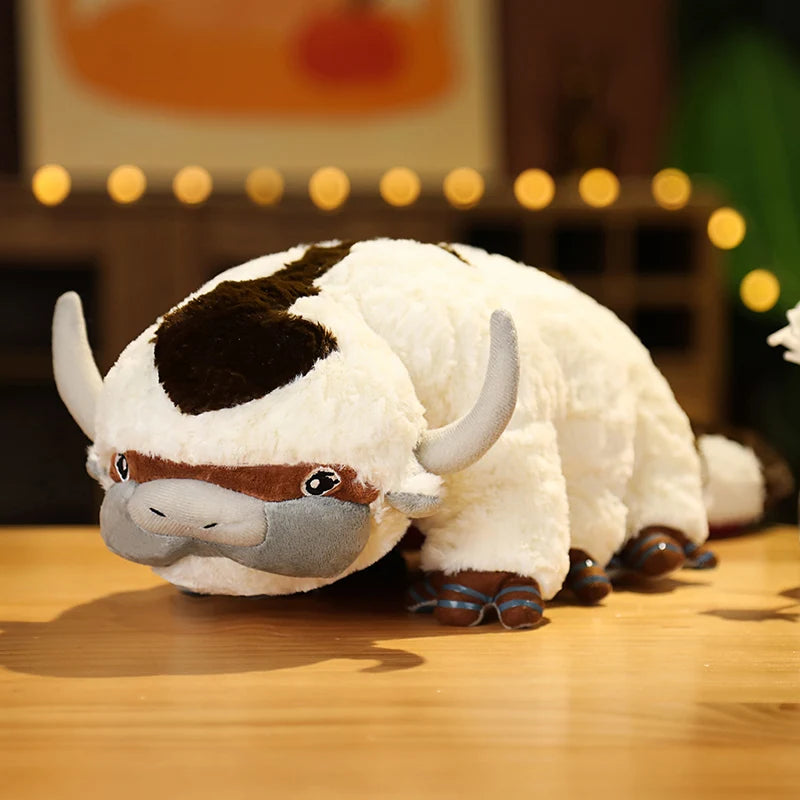 Kawaii Anime Plushie Appa Bull Cow Animals Plush Dolls Toys for Children Christmas Gift Plush Avatar Aang The Last Airbender